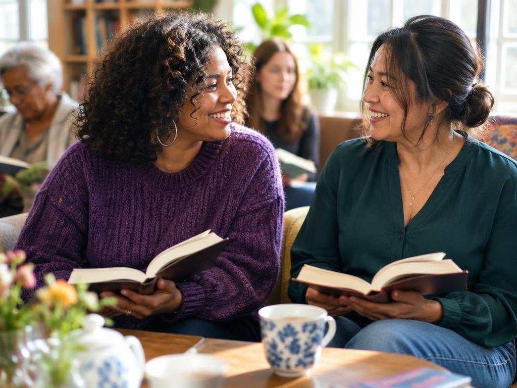 Women reading together in a book club